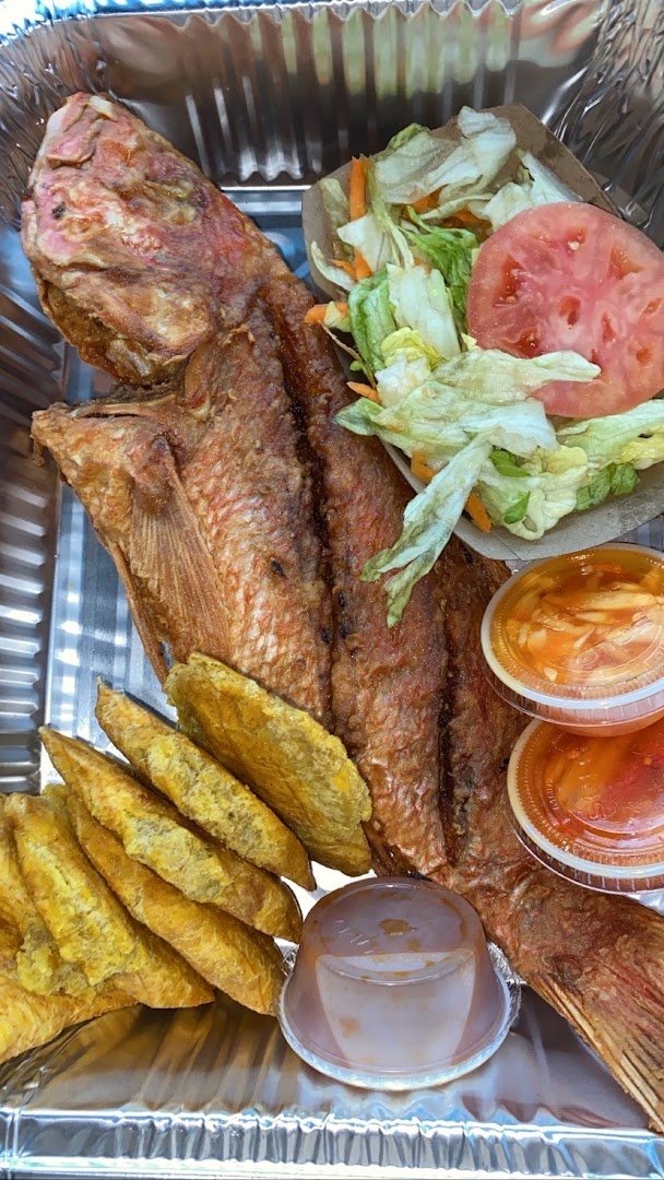 Counter-serve Haitian restaurant with casual seating.